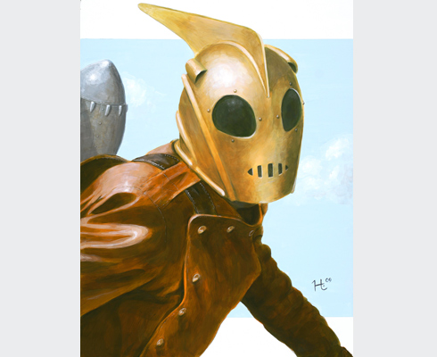  In honor of Dave Stevens; acrylic paint on 18 x 24 illustration board.