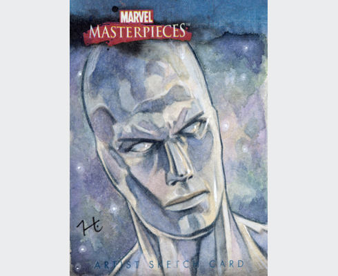 Watercolor sketch card for the Marvel Masterpieces set from Rittenhouse Archives.