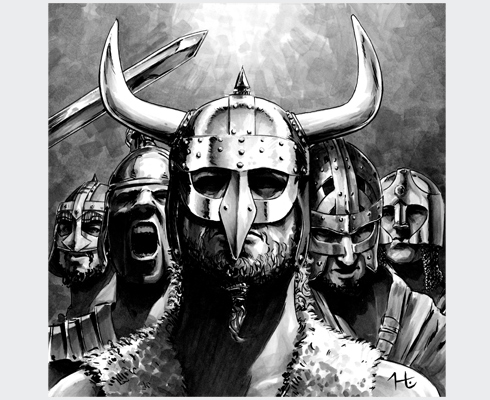 Album cover rendered in ink and Copic Markers.